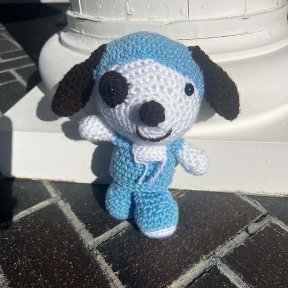 Hand Crocheted Doc the DOGtor Surgeon Stuffed Animal Plushie - Picture 5 of 13